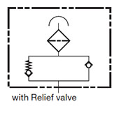 Hydraulic Symbol for Breathers, BF 10 (with Relief Valve)