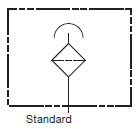 Hydraulic Symbol for Breathers, BF 4 (Standard)