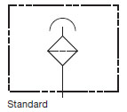 Hydraulic Symbol for Breathers, BF 5 (Standard)