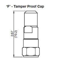 Adjustment Options ‘F’ - Tamper Proof Cap for DB Pressure Relief Valve, Direct Acting, Poppet Type (DB08P-01)