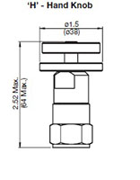 Adjustment Options ‘H’ - Hand Knob for DB Pressure Relief Valve, Direct Acting, Poppet Type (DB08P-01)