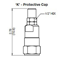 Adjustment Options ‘K' - Protective Cap for DB Pressure Relief Valve, Direct Acting, Poppet Type (DB08P-01)