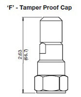 Adjustment Options ‘F’ - Tamper Proof Cap for DB Pressure Relief Valve, Direct Acting, Poppet Type (DB10P-01)