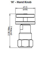 Adjustment Options ‘H’ - Hand Knob for DB Pressure Relief Valve, Direct Acting, Poppet Type (DB10P-01)