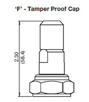 Adjustment Options ‘F’ - Tamper Proof Cap for DB Pressure Relief Valve, Direct Acting, Poppet Type (DB12P-01)