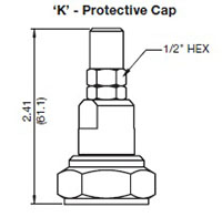 Adjustment Options ‘K' - Protective Cap for DB Pressure Relief Valve, Direct Acting, Poppet Type (DB12P-01)