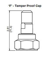 Adjustment Options ‘F’ - Tamper Proof Cap for DB Pressure Relief Valve, Direct Acting, Poppet Type (DB16P-01)