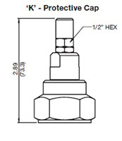 Adjustment Options ‘K' - Protective Cap for DB Pressure Relief Valve, Direct Acting, Poppet Type (DB16P-01)