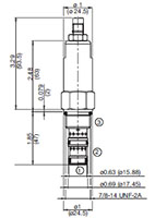 Adjustment Options 'V' Allen Head (std) for DR Pressure Reducing/Relieving, Direct Acting, Spool Type (DR10-01)