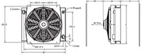 Dimensional image for Sizes 2 - 4 Type ELD Cooling System