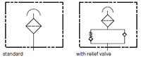 Hydraulic Symbol for Filler/Breathers, ELF-ELFL 30