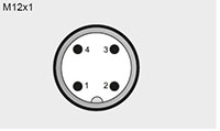 Pin Connections - M12x1 for ETS 4XXX Temperature Transducer