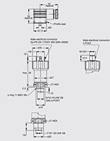 Dimensional Image for HDA 44XX Pressure Transducer (907015)