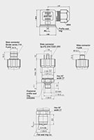 Dimensional Image for HDA 44XX Pressure Transducer