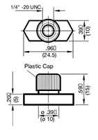 Dimensional Image for Clamps, DIN 3015 - Light Duty HREL C-Rail Nut