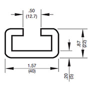 Dimensional Image for Clamps, DIN 3015 - Heavy Duty - HRES C-Rail (All Sizes)