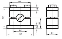 Dimensional Image for Clamps, DIN 3015 - Heavy Duty