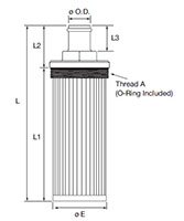 Dimensional Image for HTMS Tank Mounted Strainers