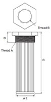 Dimensional Image for HTMS Tank Mounted Strainers (2078463)