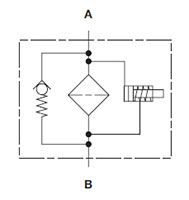 Hydraulic Symbol for In-Line Industrial Filter - LPF Series (725 PSI)