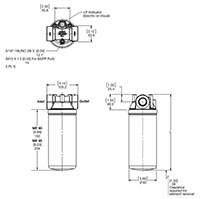 Dimensional Image for In-Line Spin-On Filter - MF Series (250 PSI) - 5