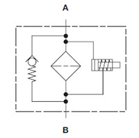 Hydraulic Symbol for In-Line Mobile Filter - MFM Series (4060 PSI)