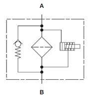 Hydraulic Symbol for In-Line Mobile Filter - MFX Series (725 PSI)