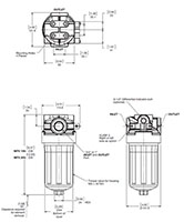 Dimensional Image for In-Line Mobile Filter - MFX Series (725 PSI)