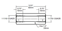 Dimensional Image for RBXX-SAE Valves, Hose Break/Check