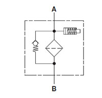 Hydraulic Symbol for In-Tank / In-Line Return Filter - RF Series (360 PSI)