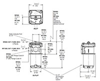 Dimensional Image for In-Tank / In-Line Return Filter - RF Series (360 PSI) - 2