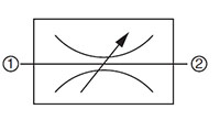 Hydraulic Symbol for SD Flow Control Valves, Needle, Poppet Type