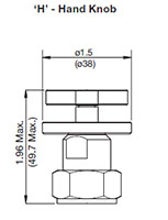 Adjustment Options for SD Flow Control Valves, Needle, Poppet Type SD10-01-('H'-Hand Knob)