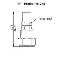 Adjustment Options for SD Flow Control Valves, Needle, Poppet Type SD10-01-('K'-ProtectiveCap)