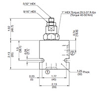 Dimensional Image for Flow Control Valves, Needle, Poppet Type (2599470) SD10-01