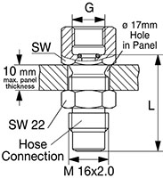 Dimensional Image for 1620 Series Test Points/Hoses (6003768)