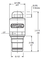Dimensional Image for VD: High Pressure Type BM: Visual Manual Reset