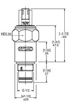 Dimensional Image for VD: High Pressure Type CD: Electrical Switch