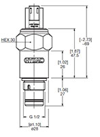 Dimensional Image for VM: Medium Pressure Type CD: Electrical Switch