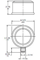 Dimensional Image for VMF-VR: Low Pressure / Return Type E/ES: Gauge (312449)