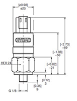 Dimensional Image for VMF-VR: Low Pressure / Return Type FD: Mobile Pressure Switch (1296349)