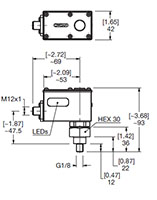 Dimensional Image for VMF-VR: Low Pressure / Return Type LZ: Visual & Electrical Switch (1278353)