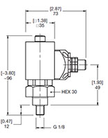 Dimensional Image for VMF-VR: Low Pressure / Return Type LZ: Visual & Electrical Switch (1271245)