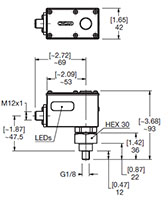 Dimensional Image for VMF-VR: Low Pressure / Return Type LZ: Visual & Electrical Switch (1283989)