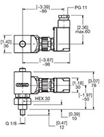 Dimensional Image for VMF-VR: Low Pressure / Return Type LZ: Visual & Electrical Switch (317257)