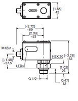 Dimensional Image for VMF-VR: Low Pressure / Return Type LZ: Visual & Electrical Switch (1271398)