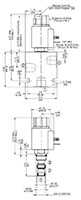 Dimensional Image for 3-Way, 2 Position, Direct Acting, Spool Type Valve (WK08C-01)