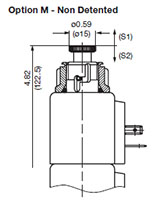 Option M Non-Detented for 4-Way, 3 Position, Direct Acting, Spool Type Valve (WK08E-01)