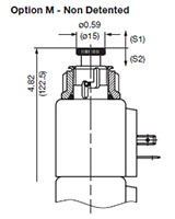 Option M Non-Detented for 4-Way, 3 Position, Direct Acting, Spool Type Valve (WK08J-01)