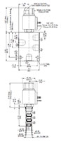 Dimensional Image for 4-Way, 2 Position, Direct Acting, Spool Type Valve (WK08K-01)